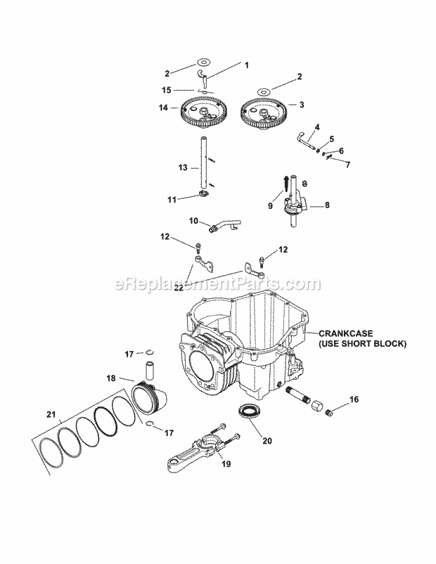 Kohler Sv591-3212 Crankcase Diagram and Parts List for LTX1040 (13AX90AS056, 13WX90AS009, 13WX90AS010, 13WX90) (2014) Cub Cadet Lawn Tractor